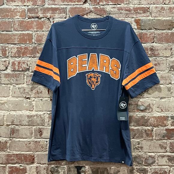 NEW 47 Brand Chicago Bears Shirt Retro Size Large - Picture 1 of 5